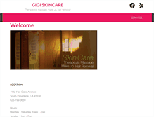Tablet Screenshot of gigiskincare.com